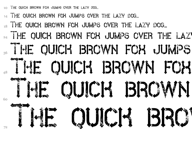 Metro Grunge font waterfall